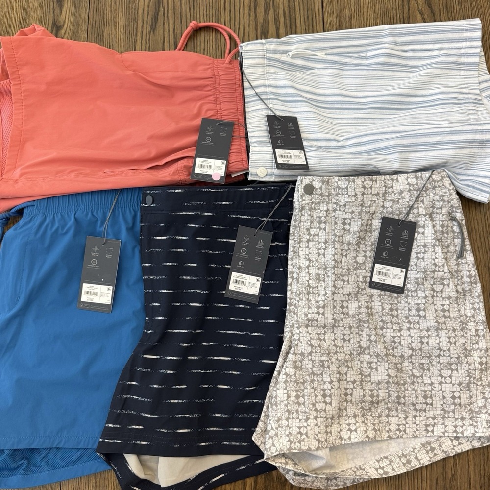 Men's Athletic Swim Shorts - Coral